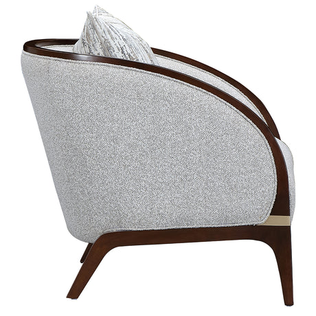 Houston Walnut/Pebble Matching Chair - Ornate Home