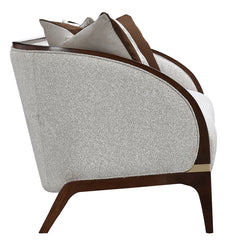 Houston Walnut/Pebble Sofa - Ornate Home