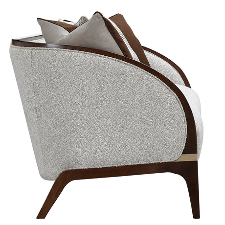 Houston Walnut/Pebble Sofa - Ornate Home
