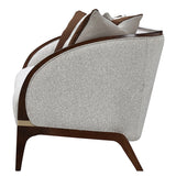 Houston Walnut/Pebble Sofa - Ornate Home