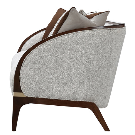Houston Walnut/Pebble Sofa - Ornate Home