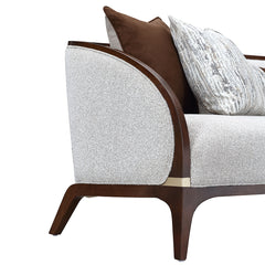 Houston Walnut/Pebble Sofa - Ornate Home