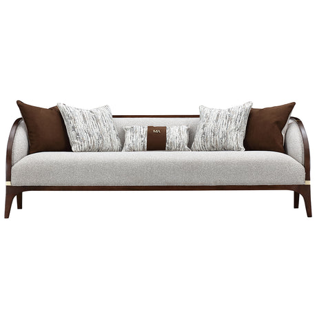 Houston Walnut/Pebble Sofa - Ornate Home