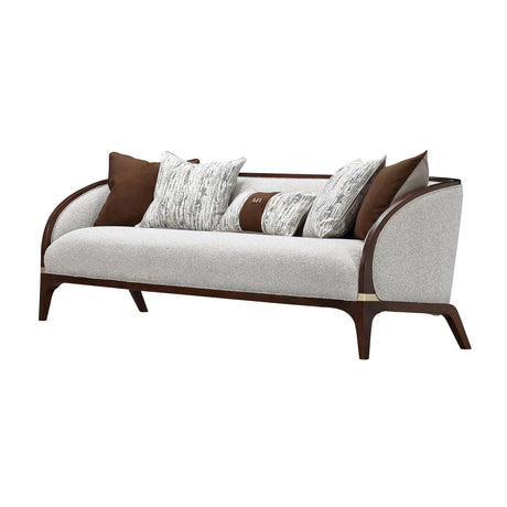 Houston Walnut/Pebble Sofa - Ornate Home