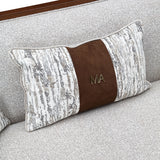 Houston Walnut/Pebble Sofa - Ornate Home