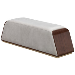Houston Walnut/Porcini Accent Bench - Ornate Home