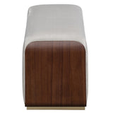 Houston Walnut/Porcini Accent Bench - Ornate Home