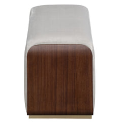 Houston Walnut/Porcini Accent Bench - Ornate Home