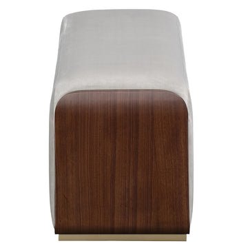 Houston Walnut/Porcini Accent Bench - Ornate Home