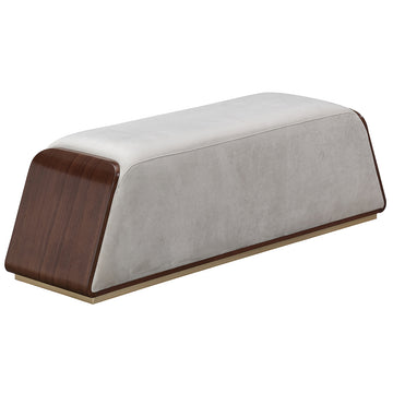 Houston Walnut/Porcini Accent Bench - Ornate Home