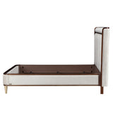 Houston Walnut/Porcini Eastern King Channel Tufted Panel Bed - Ornate Home
