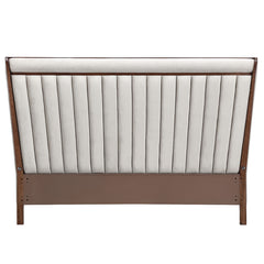 Houston Walnut/Porcini Eastern King Channel Tufted Panel Bed - Ornate Home