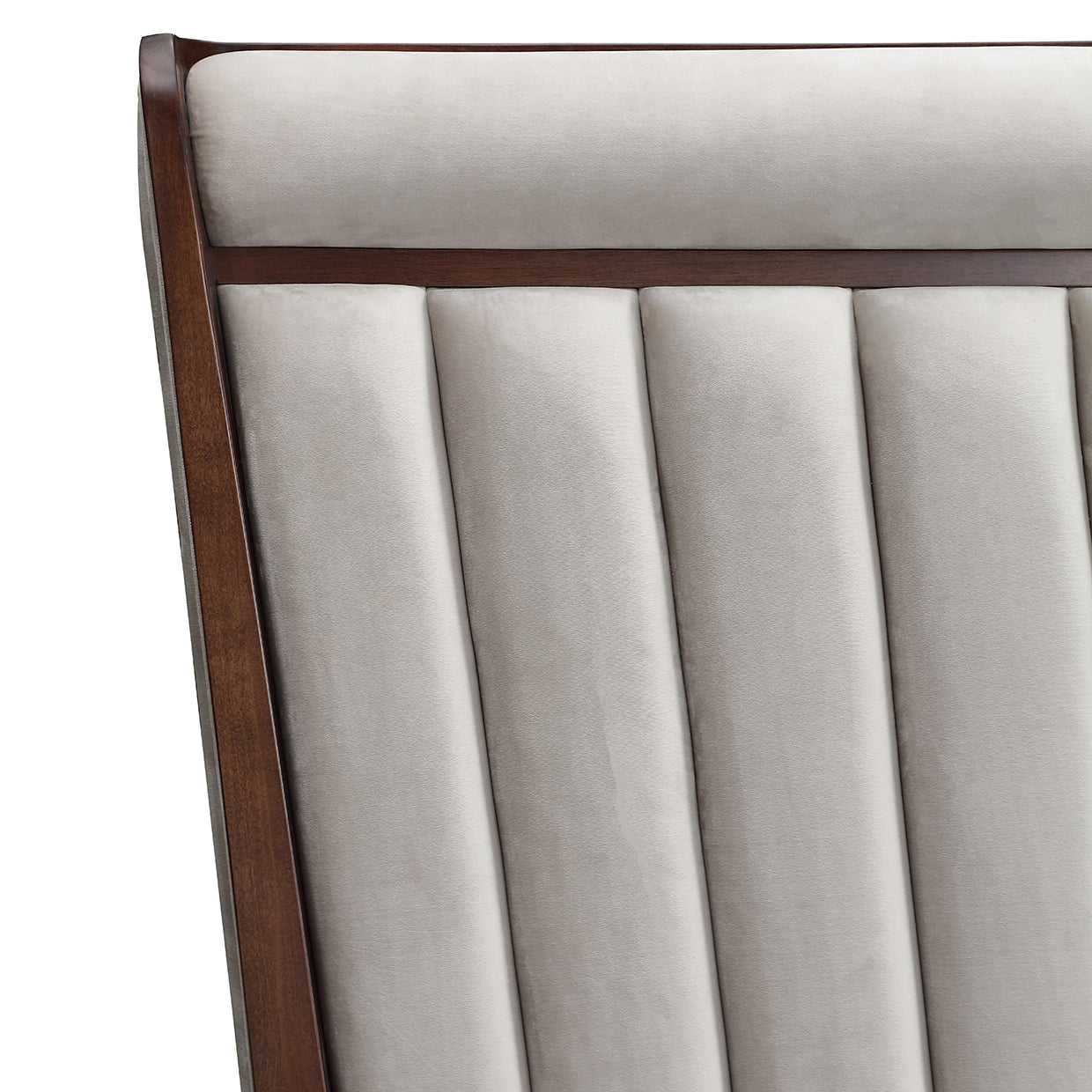 Houston Walnut/Porcini Eastern King Channel Tufted Panel Bed - Ornate Home
