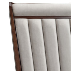 Houston Walnut/Porcini Eastern King Channel Tufted Panel Bed - Ornate Home