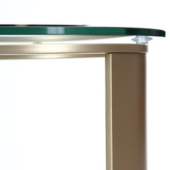 Houston Walnut Round Chairside Table - Ornate Home