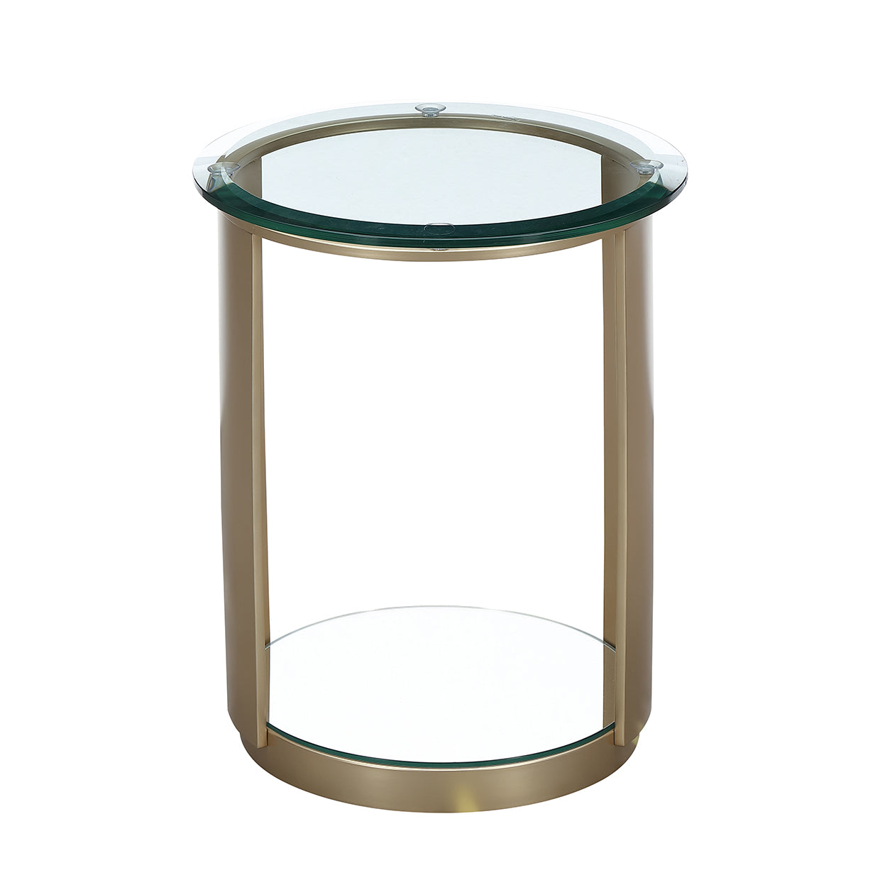 Houston Walnut Round Chairside Table - Ornate Home