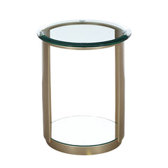 Houston Walnut Round Chairside Table - Ornate Home