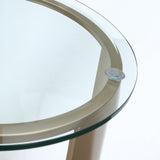 Houston Walnut Round Chairside Table - Ornate Home