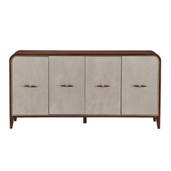 Houston Walnut Sideboard with Mirror - Ornate Home