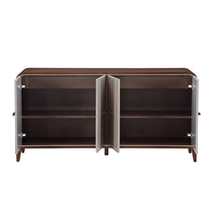 Houston Walnut Sideboard with Mirror - Ornate Home
