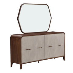Houston Walnut Sideboard with Mirror - Ornate Home