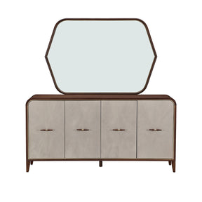 Houston Walnut Sideboard with Mirror - Ornate Home