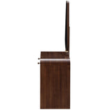 Houston Walnut Vanity Table with Mirror - Ornate Home