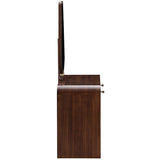Houston Walnut Vanity Table with Mirror - Ornate Home