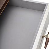 Houston Walnut Vanity Table with Mirror - Ornate Home