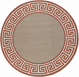 Houtz Red Border Greek Outdoor Rug - Clearance - Ornate Home