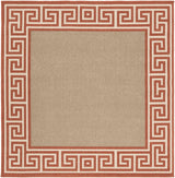Houtz Red Border Greek Outdoor Rug - Clearance - Ornate Home