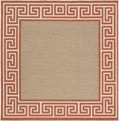 Houtz Red Border Greek Outdoor Rug - Clearance - Ornate Home