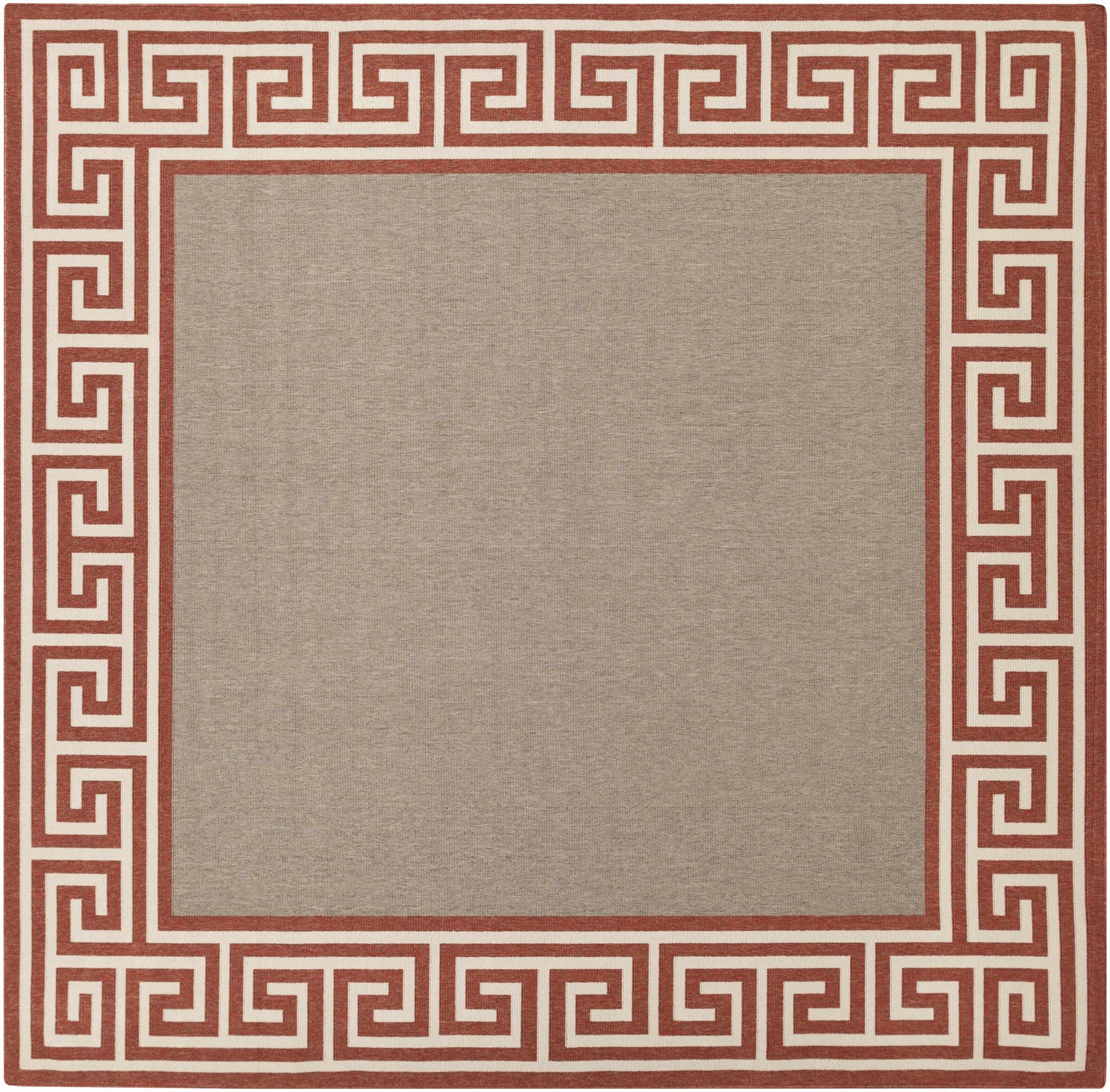 Houtz Red Border Greek Outdoor Rug - Clearance - Ornate Home