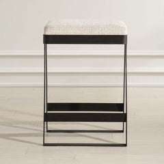 Hover Black/White Iron Counter Stool - Ornate Home