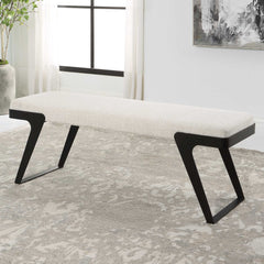 Hover Black/White Modern Bench - Ornate Home