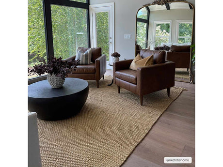 Hovland Hand Woven Natural Jute Rag Rug - Clearance - Ornate Home