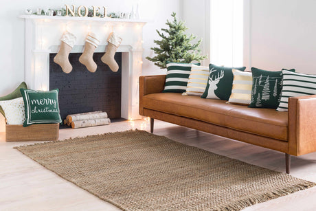 Hovland Hand Woven Natural Jute Rag Rug - Clearance - Ornate Home