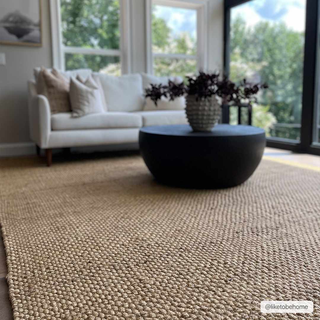 Hovland Hand Woven Natural Jute Rag Rug - Clearance - Ornate Home