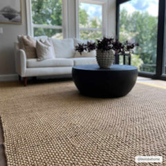 Hovland Hand Woven Natural Jute Rag Rug - Clearance - Ornate Home