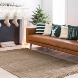 Hovland Hand Woven Natural Jute Rag Rug - Clearance - Ornate Home