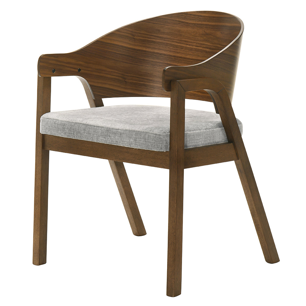 Hoyte Walnut Arm Chair (Set of 2) - Ornate Home