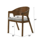 Hoyte Walnut Arm Chair (Set of 2) - Ornate Home