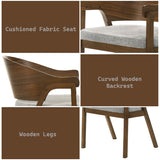 Hoyte Walnut Arm Chair (Set of 2) - Ornate Home