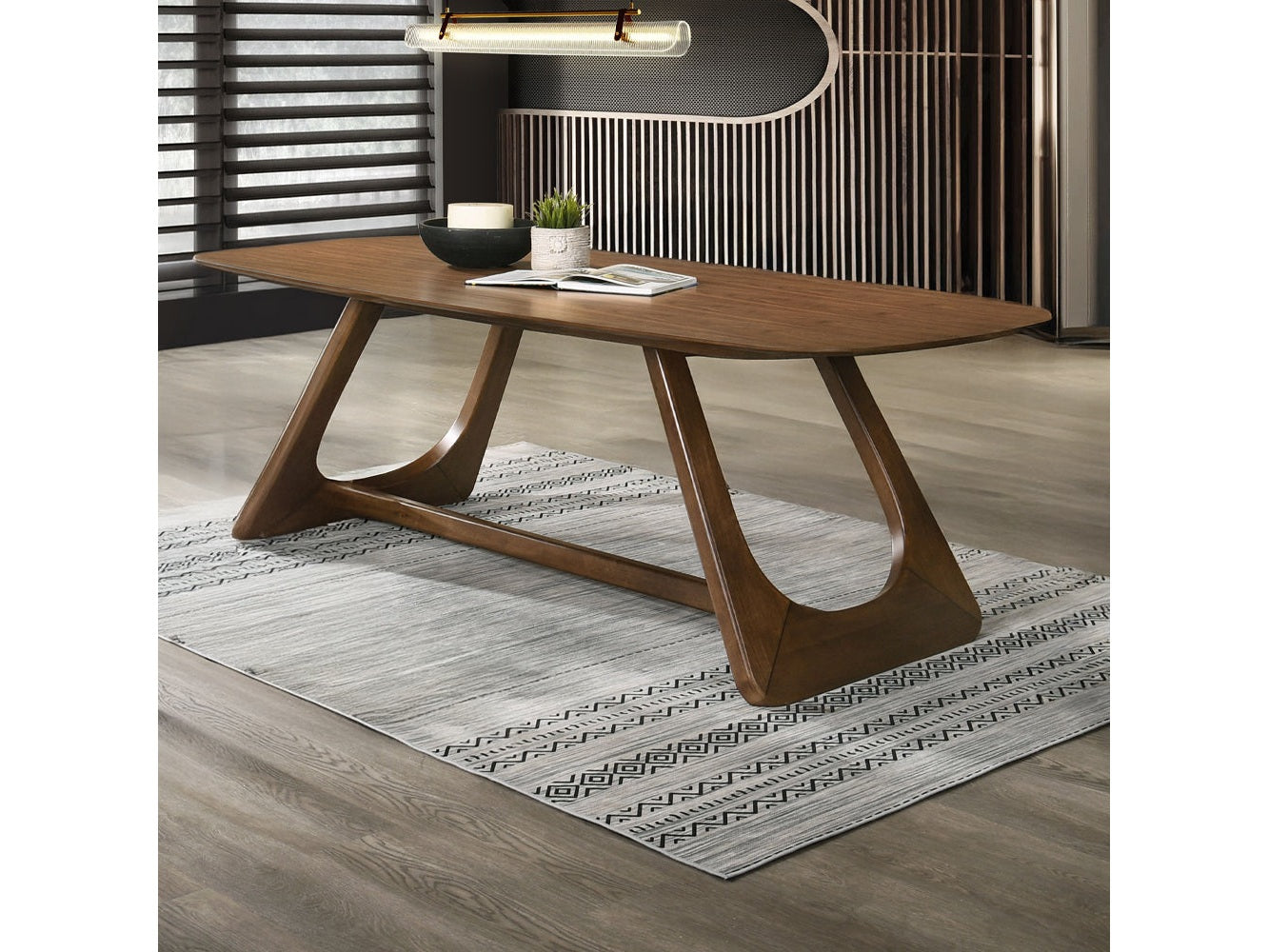 Hoyte Walnut Dining Table - Ornate Home