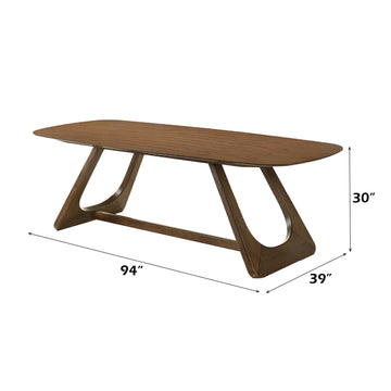 Hoyte Walnut Dining Table - Ornate Home