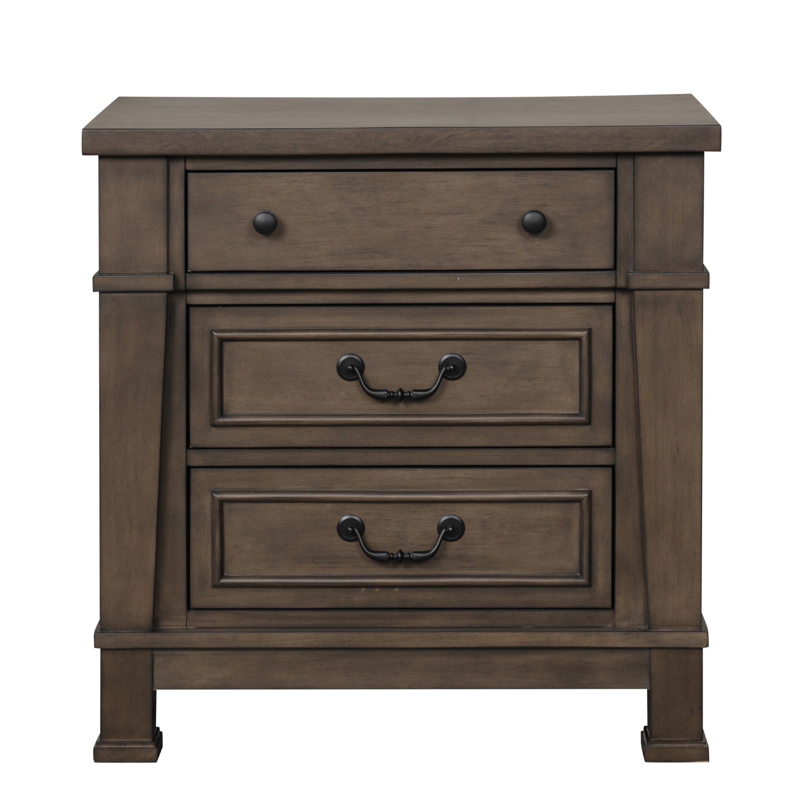 Huddersfield Dark Brown Nightstand - Ornate Home