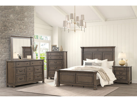 Huddersfield Dark Brown Queen 5 Piece Bedroom Set w/2 Nightstands - Ornate Home