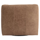 Hudson Beige/Tan Leather Swivel Chair - Ornate Home