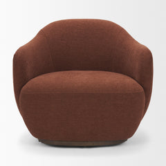Hudson Burgundy Fabric Upholstered Swivel Chair - Ornate Home