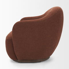 Hudson Burgundy Fabric Upholstered Swivel Chair - Ornate Home
